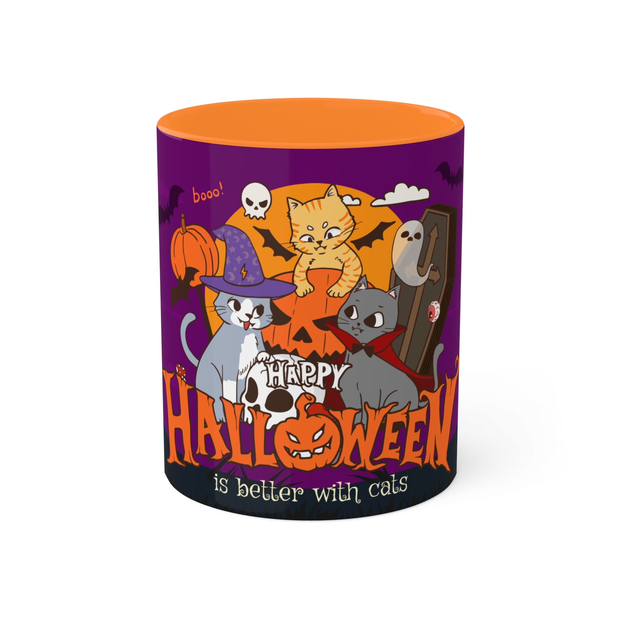 Happy Halloween is Better with Cats | Colorful Mugs
